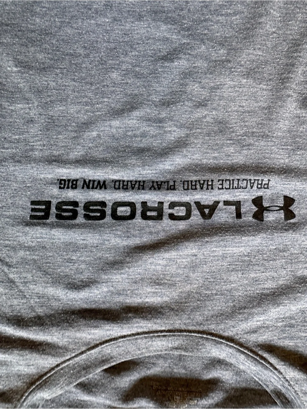 Under Armour Gray Performance Logo Tee lacrosse